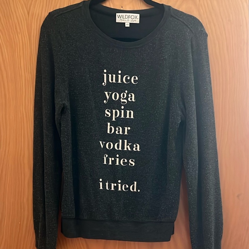 Wildfox Charcoal Knit Sweater